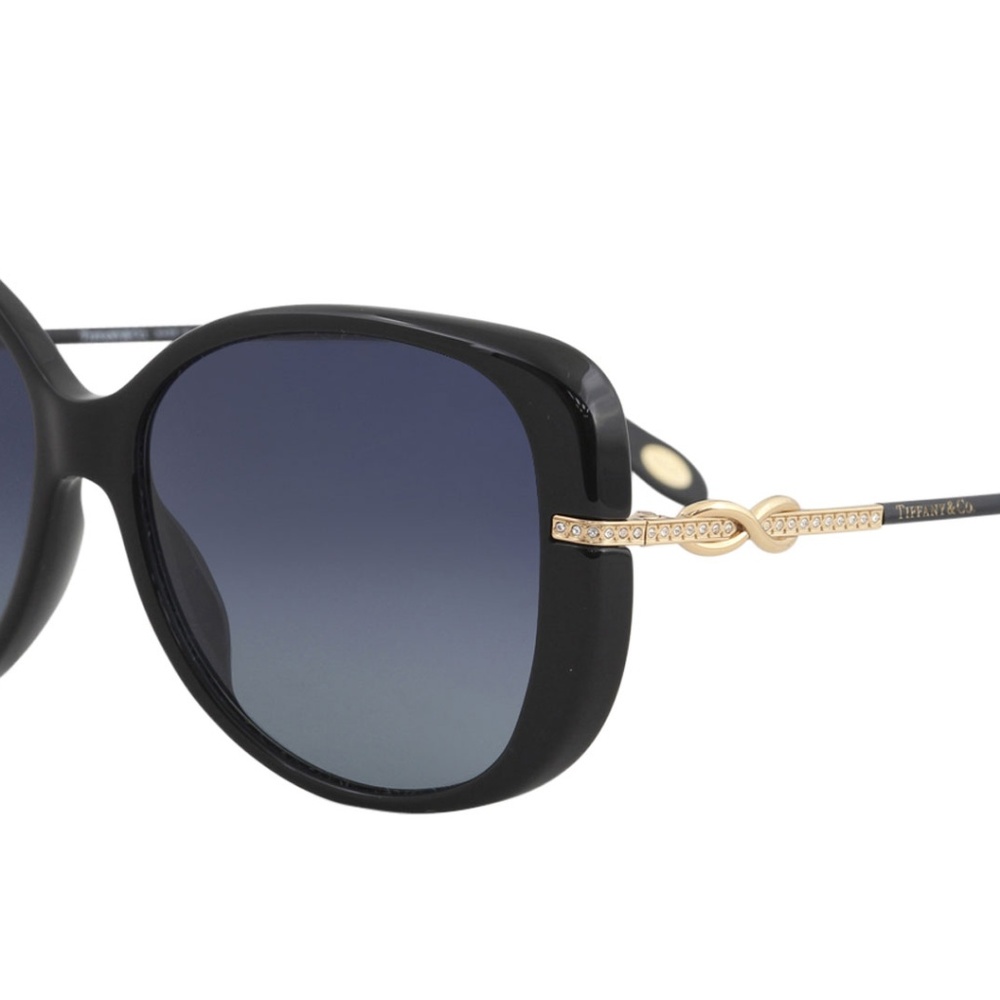 Tiffany & Co. Black Butterfly Polarized Sunglasses